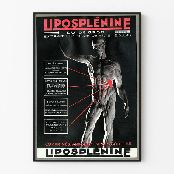 Vintage Liposplénine Poster - Retro Medical Wall Decoration