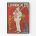 Vintage Poster Lippincott's August in Retro Style