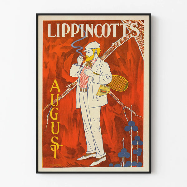 Vintage Poster Lippincott’s August – Retro Wall Decoration