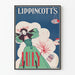 Vintage Poster Lippincott's July with Woman and Fireworks