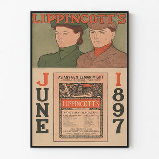 Vintage magazine poster Lippincott's June 1897