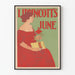 Vintage Poster Lippincott's June with Woman in Red Dress