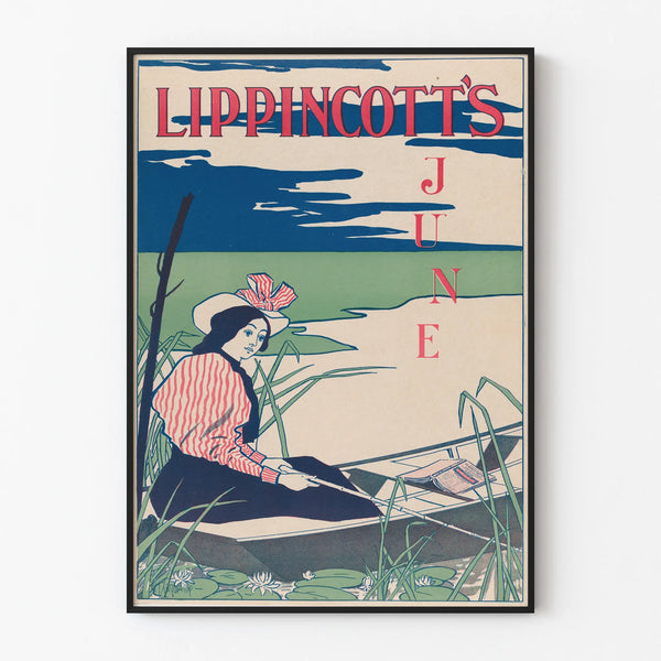Poster Lippincott's June vintage style