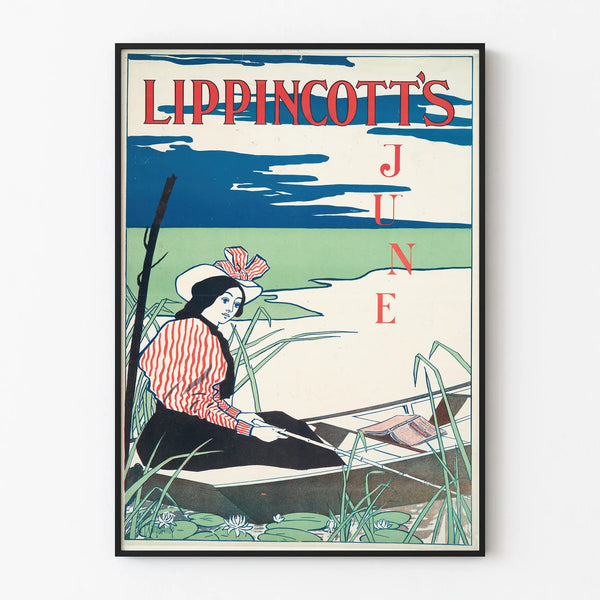 Vintage Poster Lippincott's June - Retro Wall Decoration