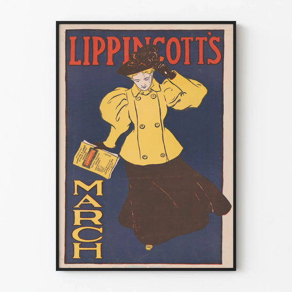 Vintage Poster Lippincott's March for Retro Wall Decoration