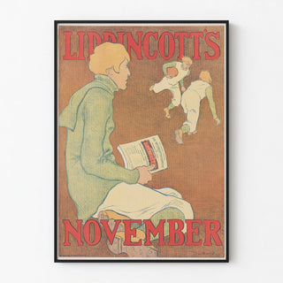 Vintage Poster Lippincott's November Edition