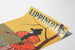 Vintage poster Lippincott's November with an elegant woman in a red coat
