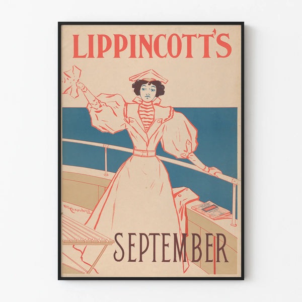 Vintage Poster Lippincotts September Wall Decoration