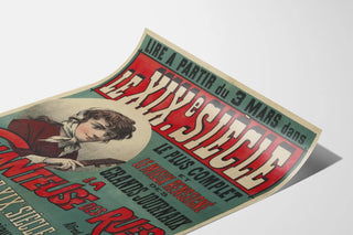 Vintage Poster from the 19th Century The Street Singer Alfred Bertrand