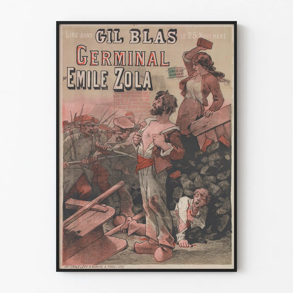 Vintage Poster Germinal by Émile Zola - Wall Decoration Literature