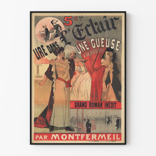 Vintage Poster Reading in the Lightning - A Beggar of Today