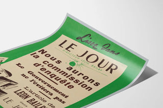 Vintage poster « Le Jour - We will have the inquiry commission »