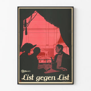 Vintage poster List gegen List style theater and elegance