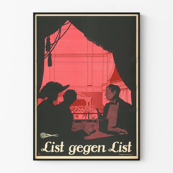 Vintage poster List gegen List style theater and elegance