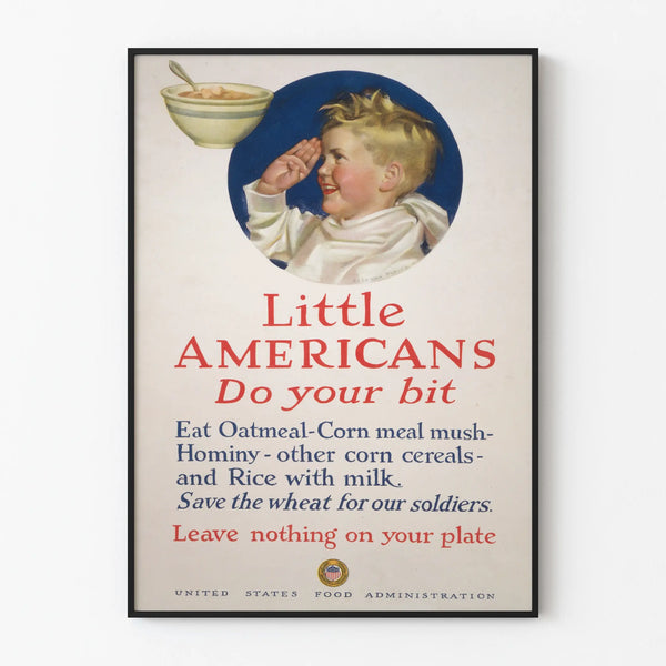 Vintage Poster « Little Americans Do Your Bit » - Retro Wall Decoration