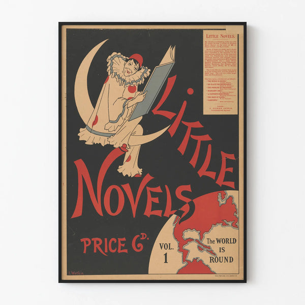 Vintage Little Novels poster for literary wall decoration