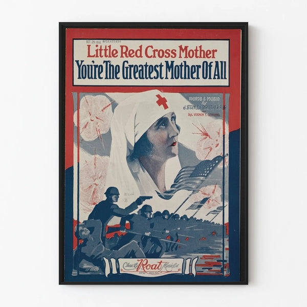 Vintage poster Little Red Cross Mother for wall decoration