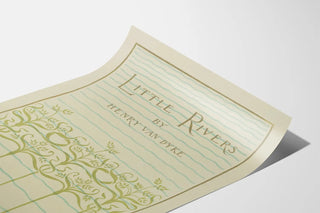 Minimalist botanical decor poster of Little Rivers by Henry Van Dyke