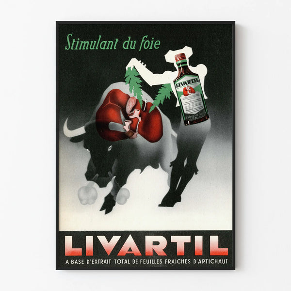 Vintage Poster Livartil - Liver Stimulant - Retro Wall Decoration