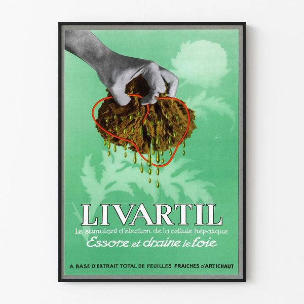 Vintage Poster Livartil - Medical Wall Decoration Artichoke