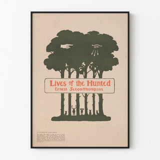 Artistic poster "Lives of the Hunted" by Ernest Seton-Thompson