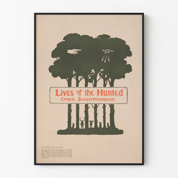 Artistic poster "Lives of the Hunted" by Ernest Seton-Thompson