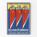 Vintage poster Lloyd Express Norddeutscher Lloyd Bremen