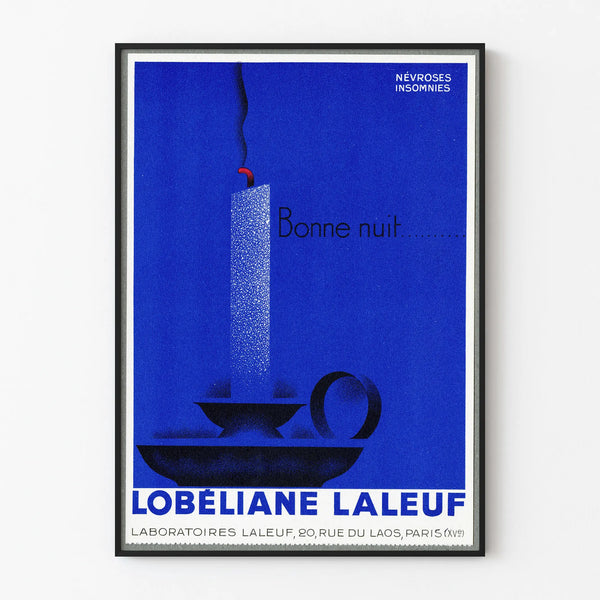 Vintage Lobéliane Laleuf Poster for Insomnia and Nervous Disorders
