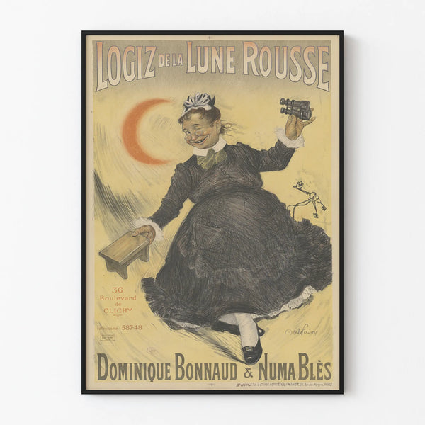 Vintage Logiz Moon Rousse Poster Wall Decoration
