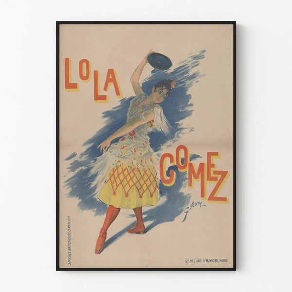 Vintage Poster Lola Gomez Flamenco Dancer