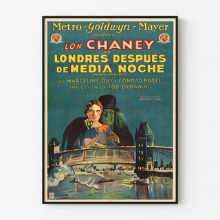 Vintage London After Midnight Poster in Spanish