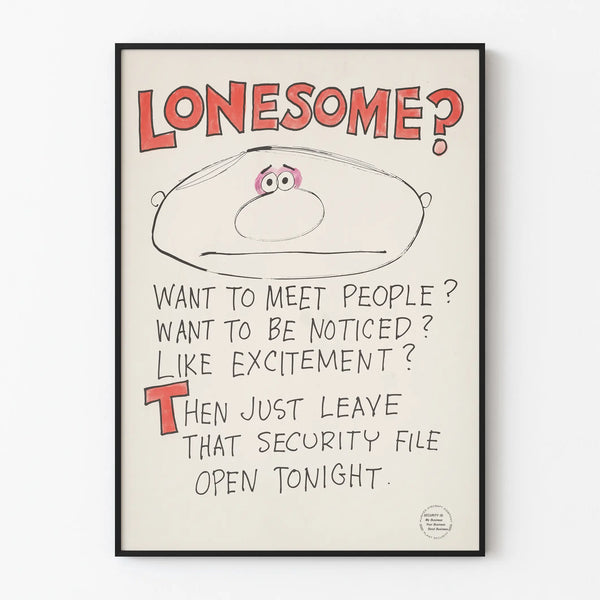 Vintage Lonesome Poster for Original Wall Decoration