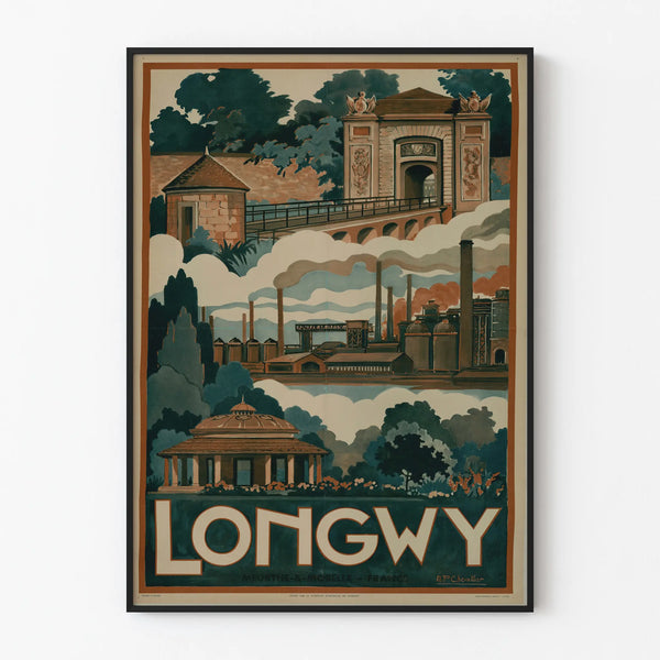 Vintage Poster Longwy Meurthe-et-Moselle France