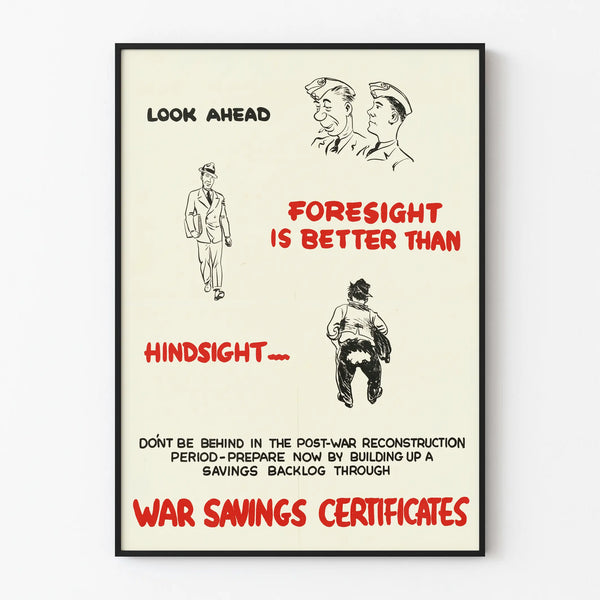 Vintage Look Ahead Poster – Inspiring Retro Wall Decoration