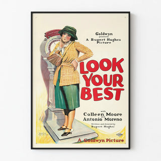 Vintage poster Look Your Best, retro fashion illustration