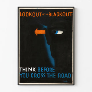 Vintage Road Safety Poster Blackout