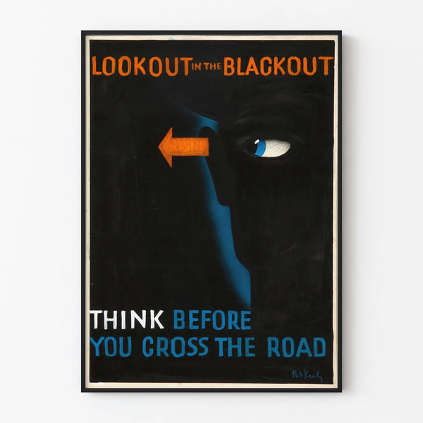 Vintage Road Safety Poster Blackout