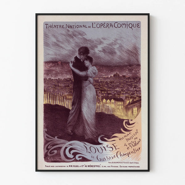 Vintage poster Louise by Gustave Charpentier - Theater and opera wall decoration