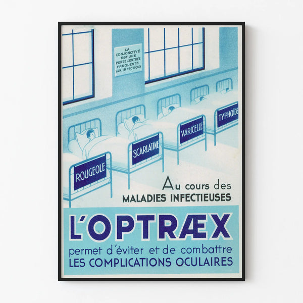 Vintage poster L'OPTRÆX against eye complications