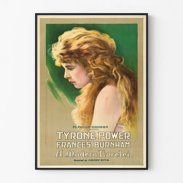Vintage poster A Modern Lorelei for wall decoration