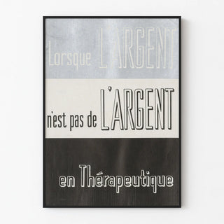 Decorative poster 'When money is not money' in graphic typography
