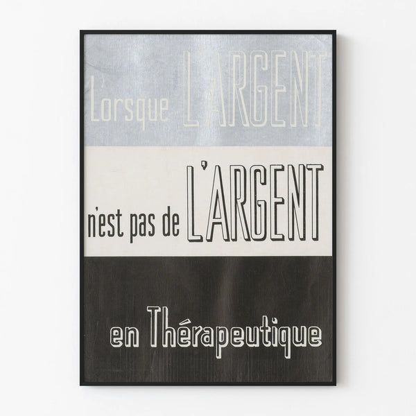Decorative poster 'When money is not money' in graphic typography