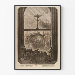 Vintage poster of the monuments of Holy Week in Alsace