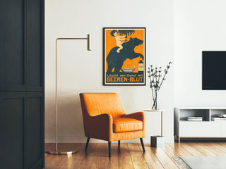Vintage poster of Bear and Child - Beeren-Blut Natural Drink