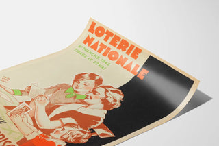 Vintage poster of the National Lottery 1942 - Aid for the families of prisoners