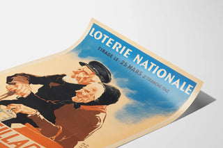 Vintage Poster of the National Lottery 1942 - Assistance for the Elderly