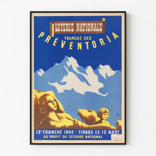 Vintage Poster of the National Lottery Preventoria Section 1942