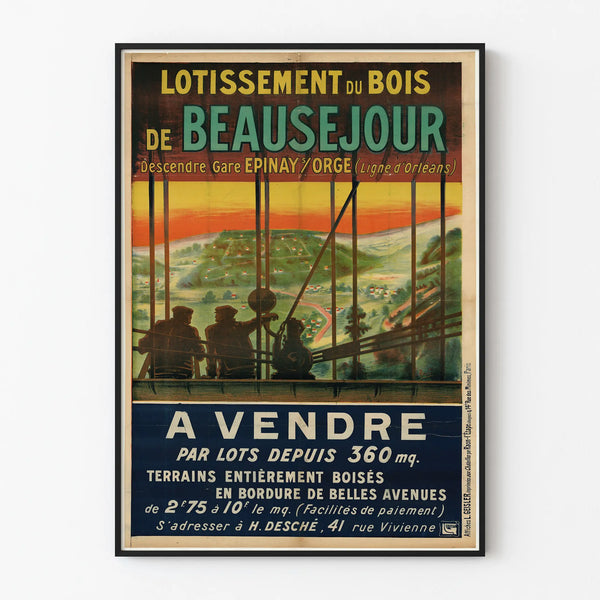 Vintage Poster of the Beausejour Wood Subdivision - Retro Wall Decoration