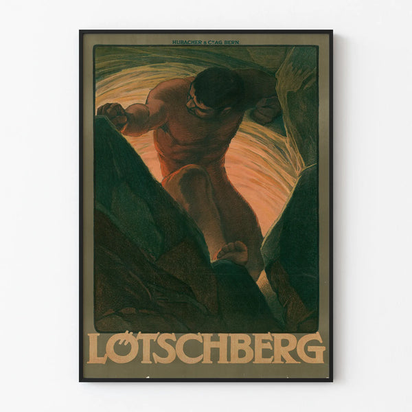 Vintage poster Lotschberg - Art Deco wall decoration