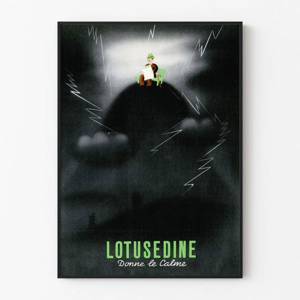 Vintage poster Lotusedine Donne le Calme - Soothing wall decoration
